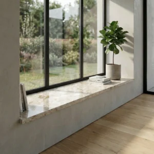 Parapet wewnętrzny aglomarmur - konglomerat marmurowy - Botticino 2cm - Image 3