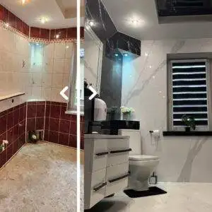 Płyta węglowa łazienka realizacja Kamień Ekspert