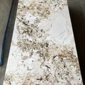 Beżowy Kamień Połysk 280 cm x 244 cm - ciągłość wzoru - zestaw 2 płyt - obrazek 5