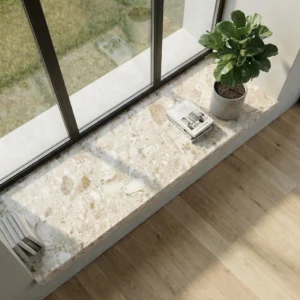 Parapet wewnętrzny aglomarmur - konglomerat marmurowy - Botticino 2cm - Image 5