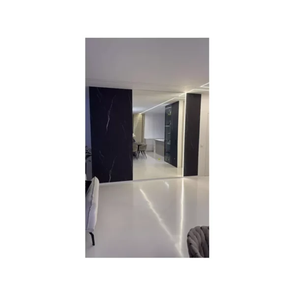 Płyta PVC Czarna Głębia Mat 280 cm x 122 cm z kamienia naturalnego do wykończenia wnętrz lub elewacji