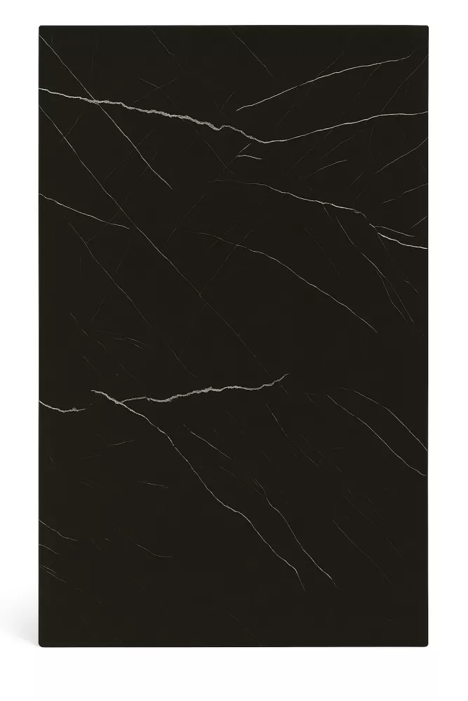 Płyta PVC Czarny marmur głębia połysk 280 cm x 122 cm z kamienia naturalnego do wykończenia wnętrz lub elewacji