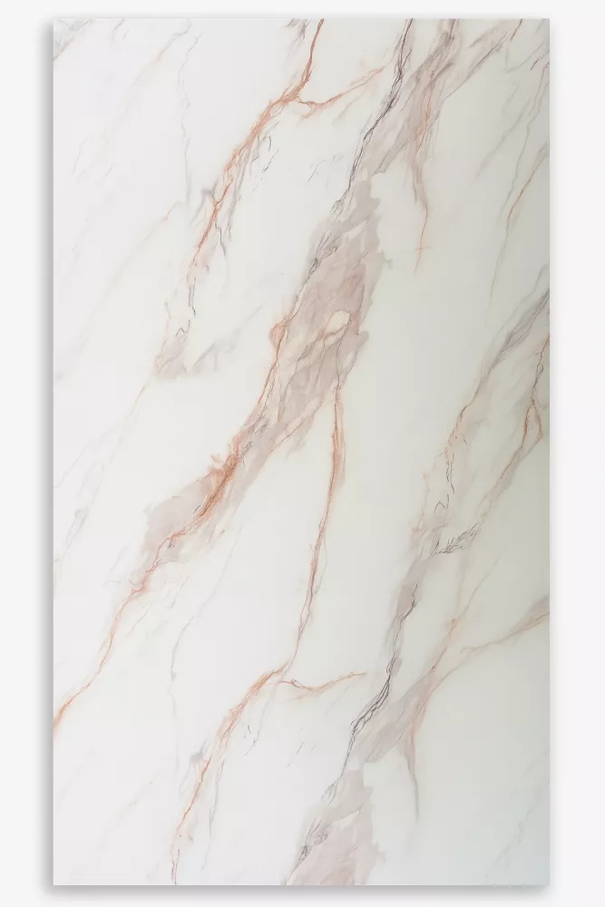 Płyta PVC Biały Beż Połysk 280 cm x 122 cm z kamienia naturalnego do wykończenia wnętrz lub elewacji