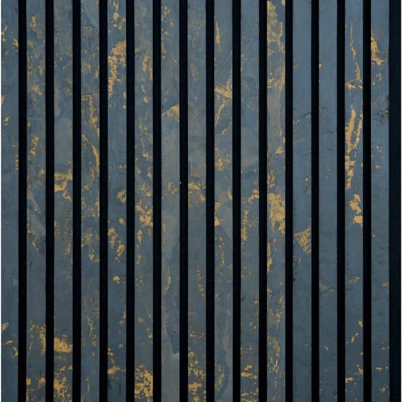 Lamel kamienny panel akustyczny Oslo Noir Gold