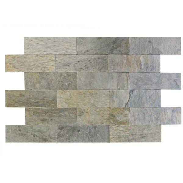 Płytki kwarcyt Silver Shine naturalny 10x30x0,8-1,3 cm Płytki kwarcyt Silver Shine naturalny 10x30x0,8-1,3 cm z kamienia naturalnego do wykończenia wnętrz lub elewacji