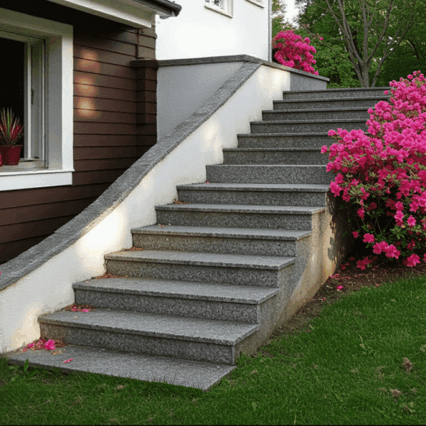 Stopień granitowy G664 Królewski Brąz płomieniowany 150x33x3 cm w ofercie kamienia naturalnego Kamień Ekspert