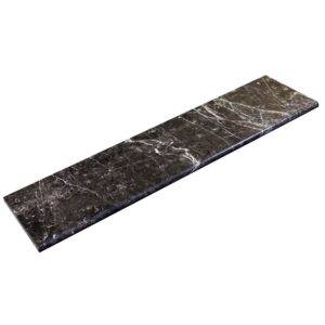Stopień marmurowy Tempesta Nera polerowany z bullnose 135x33x3 cm - obrazek 4