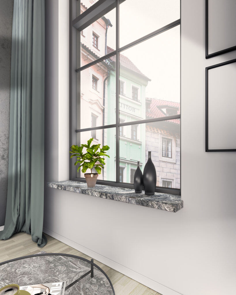 Parapet granitowy Viscont White 3 cm Antyk