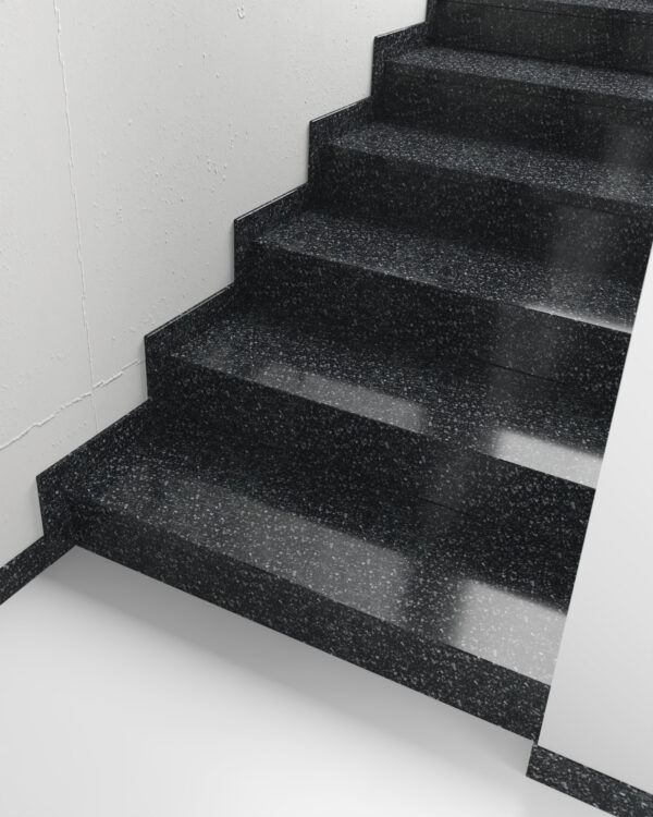 Parapet aglomarmur Nordic Black 3cm — Aglomarmur wewnętrzny, wyłącznie do zastosowań wewnątrz budynków