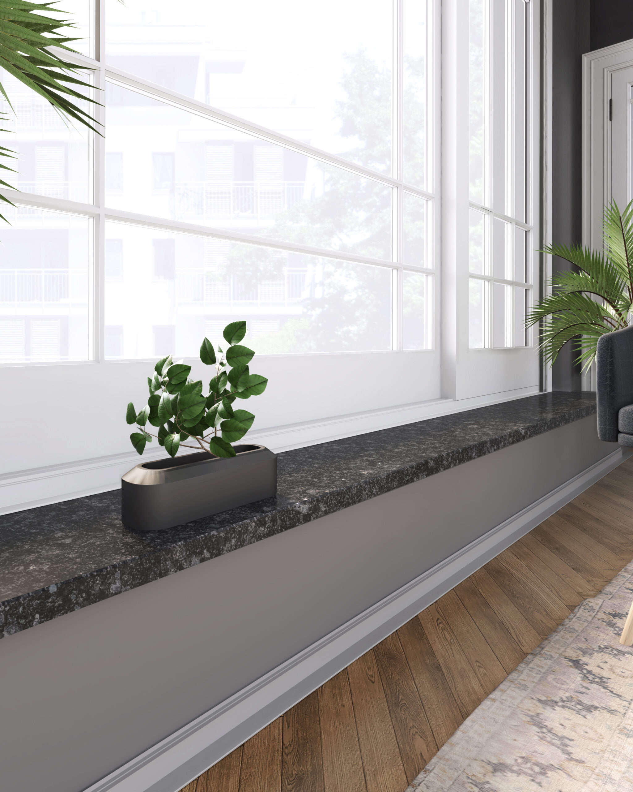 Parapet granitowy Steel Grey 3cm
