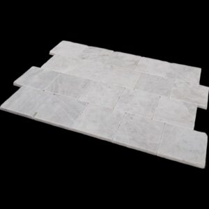 Kostki marmur Royal White bębnowany 10x10x1 cm - obrazek 3