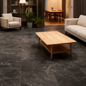 Płytki marmur Tempesta Nera szlifowane 20,3x20,3x1 cm - obrazek 4