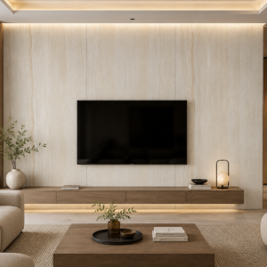 Płyta mineralna Trawertino Crema 280x120x0,3 strukturalna - obrazek 7